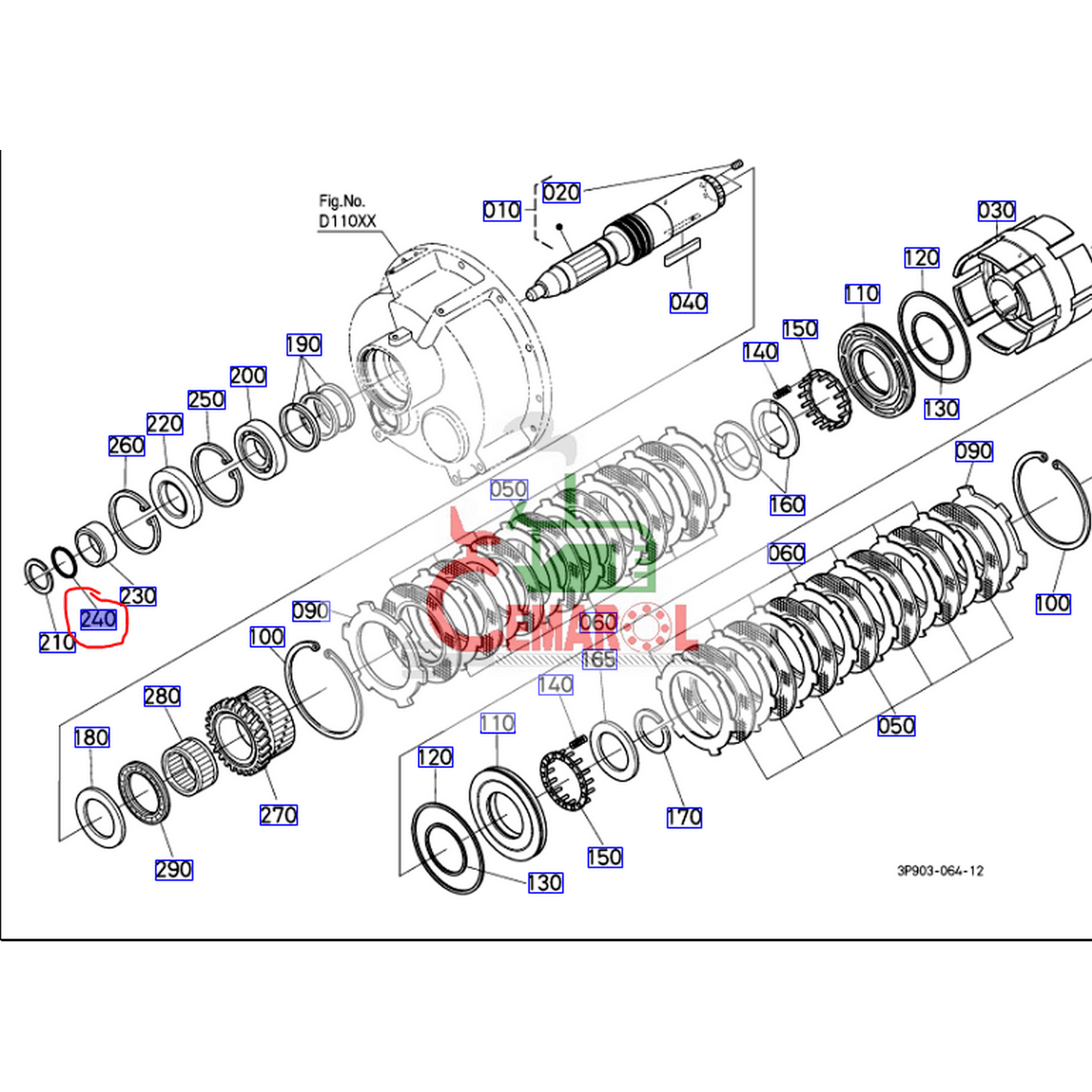 Oring wału M100-135