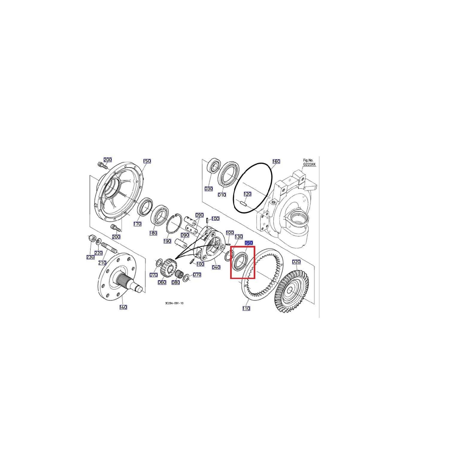 Łożysko osi przedniej M5091,M5111,M8540,n9540,M9960