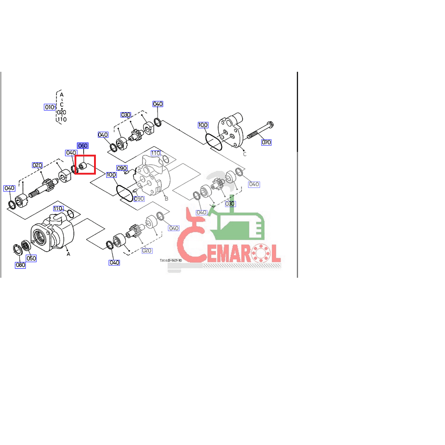 Tulejka pompy hydraulicznej  l2550,l2850,l3600