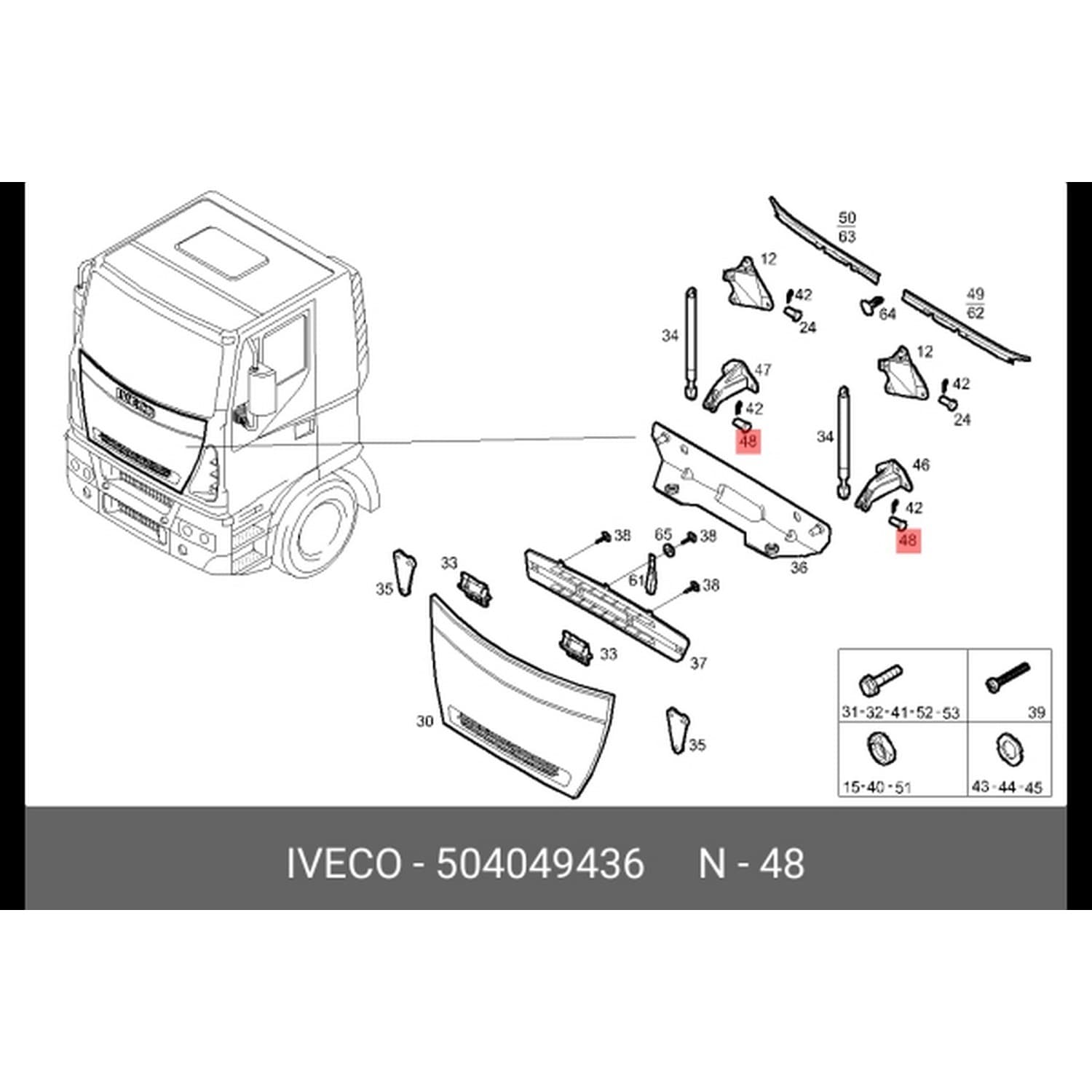 kołek mocowanie Iveco 504049436