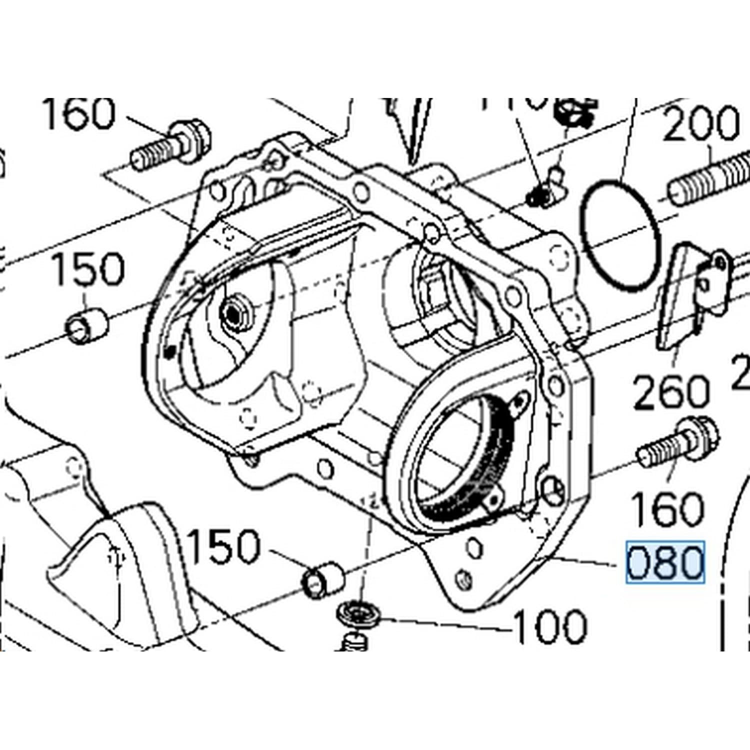 Obudowa przedniego mechanizmu różnicowego M6002