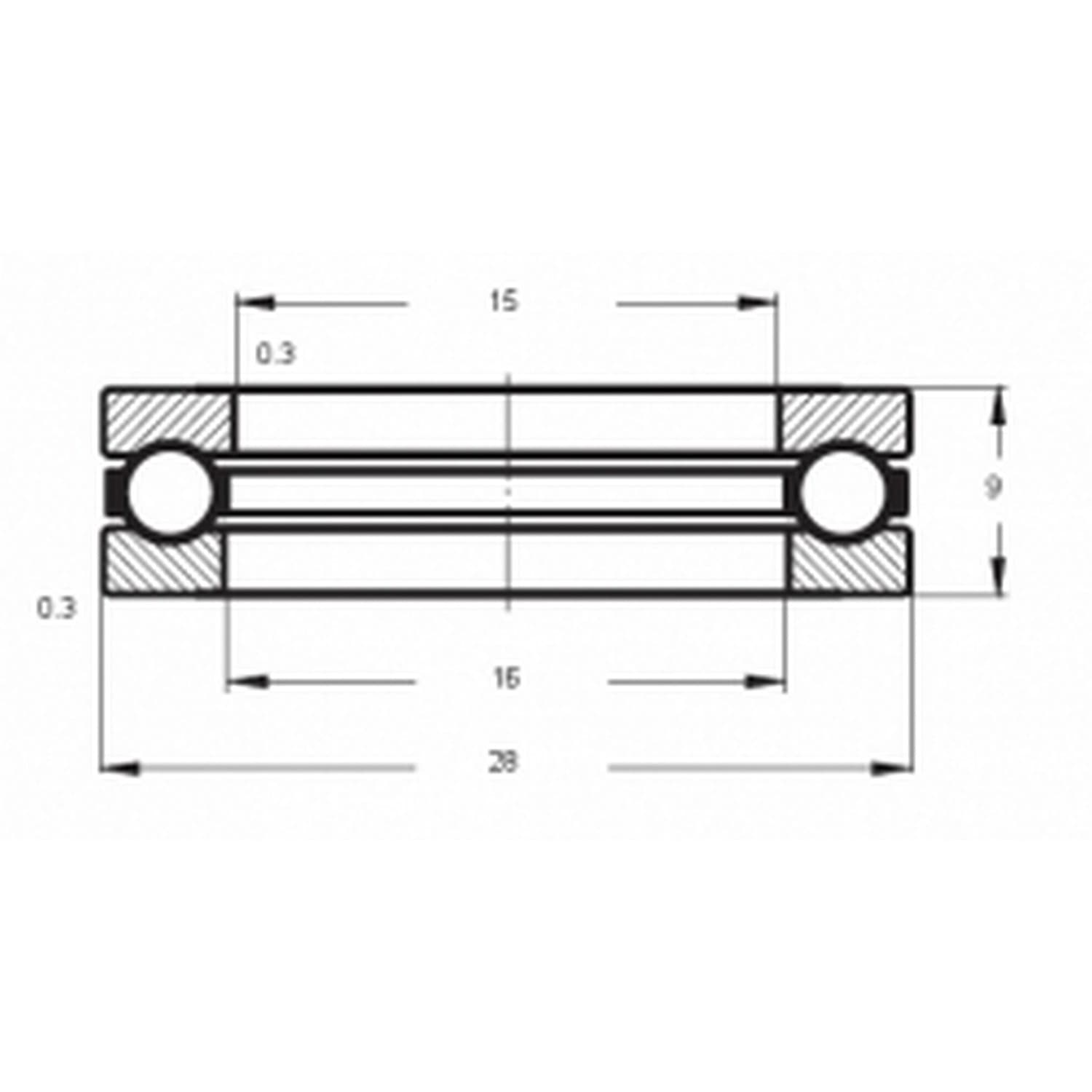 Łożysko kulkowe wzdłużne jednokierunkowe 51102