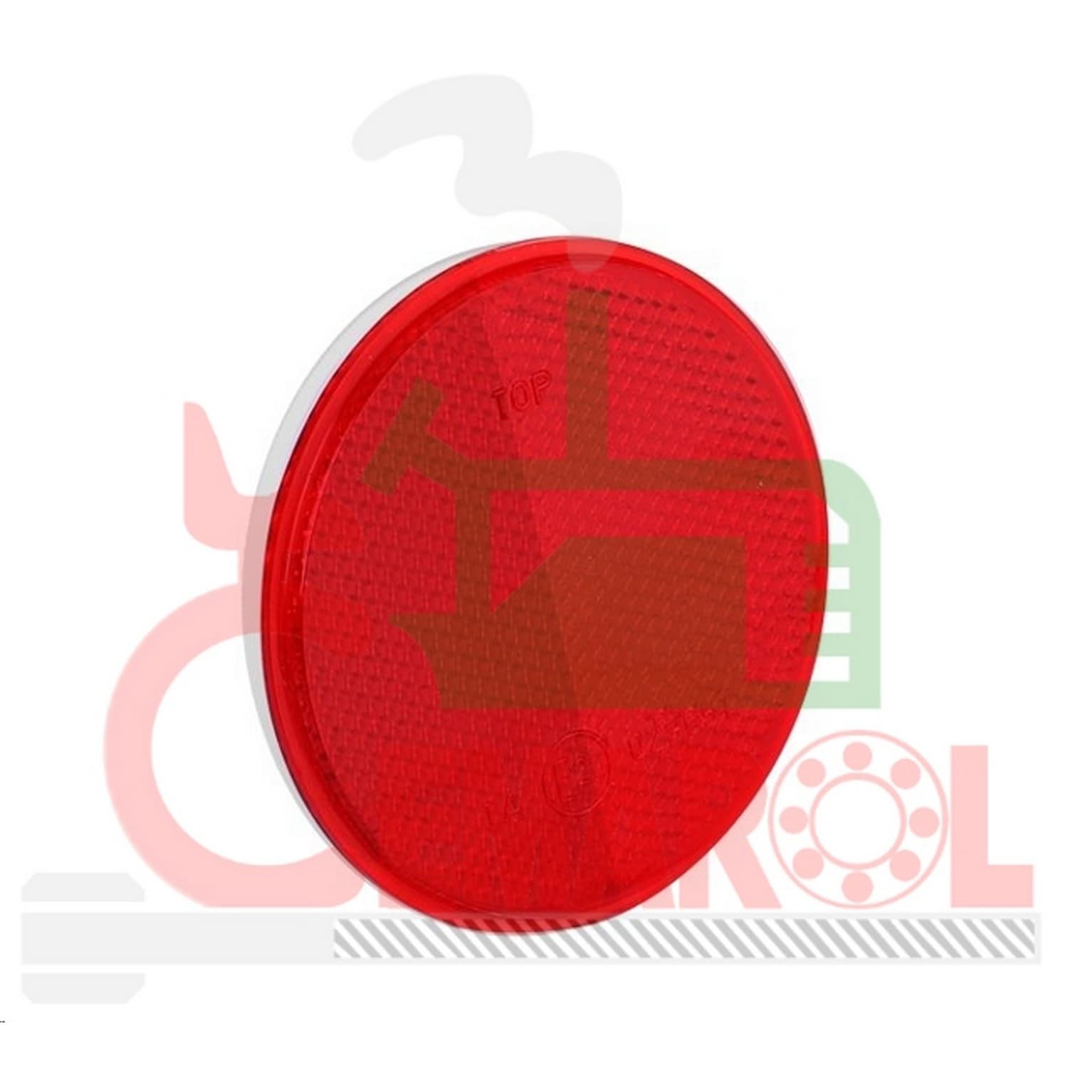 Odblask czerwony 78mm przykręcany