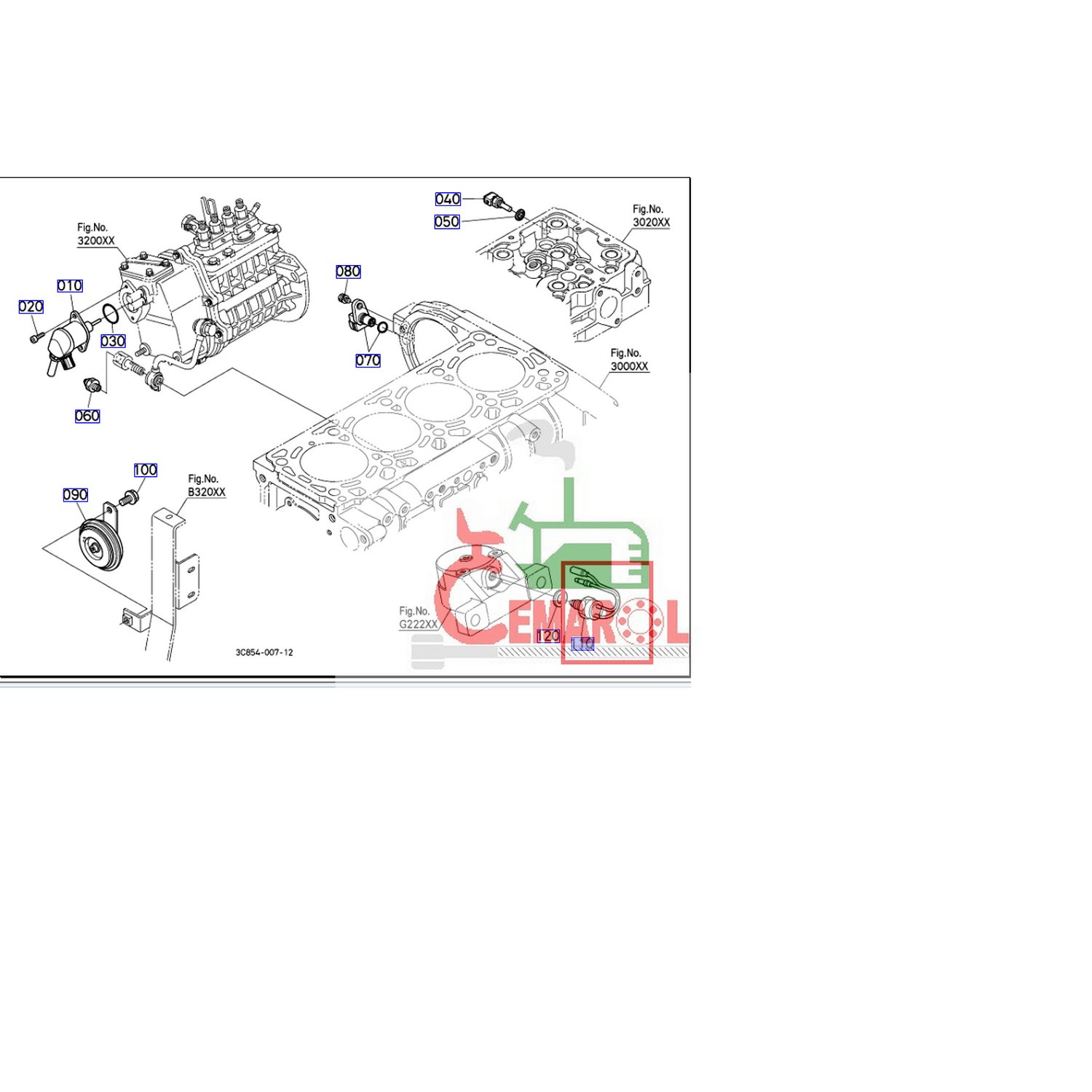Czujnik zagęszczania skrętu m5071,m5091,m6040,m7040,m8540,m9540