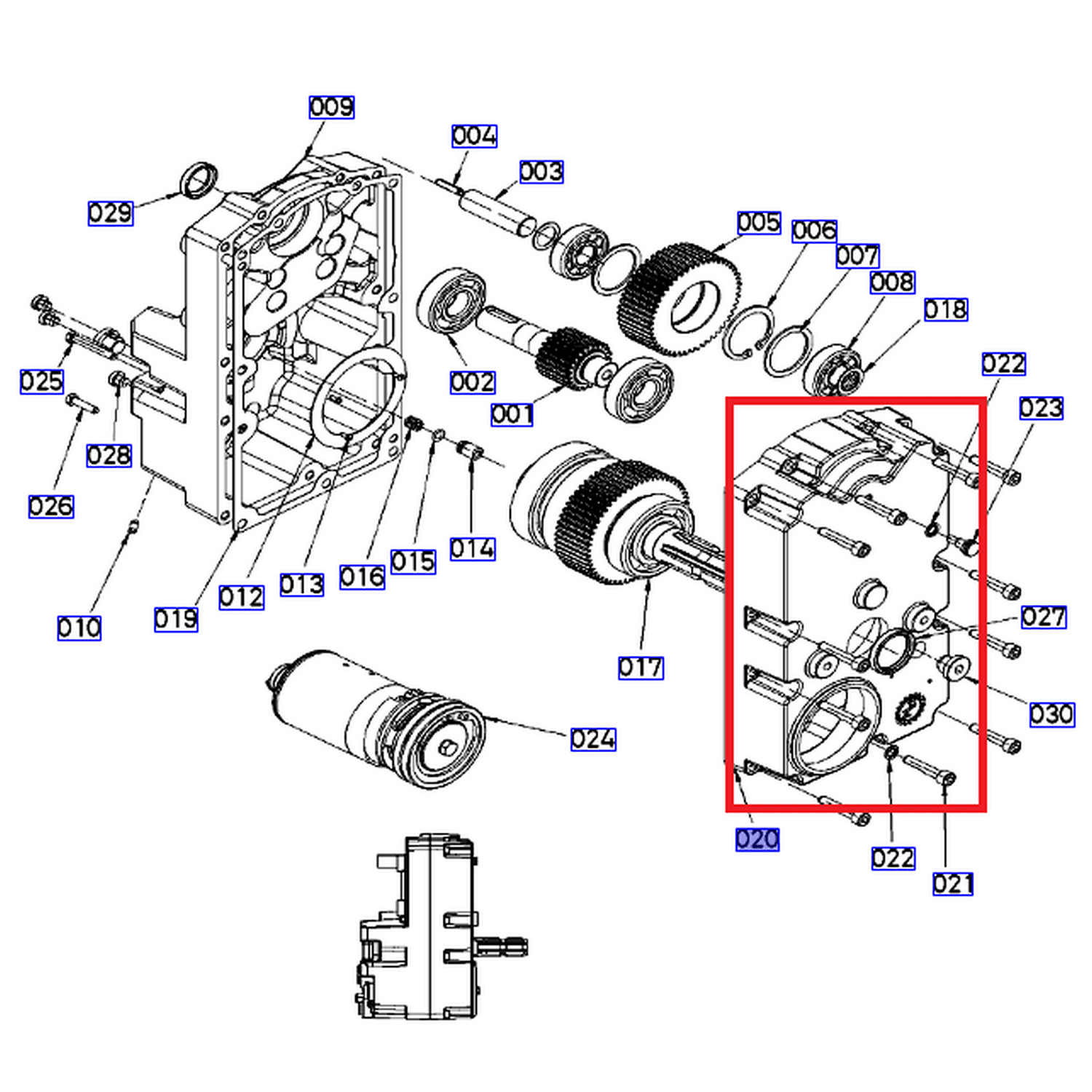 Pokrywa przystawki pto l5040