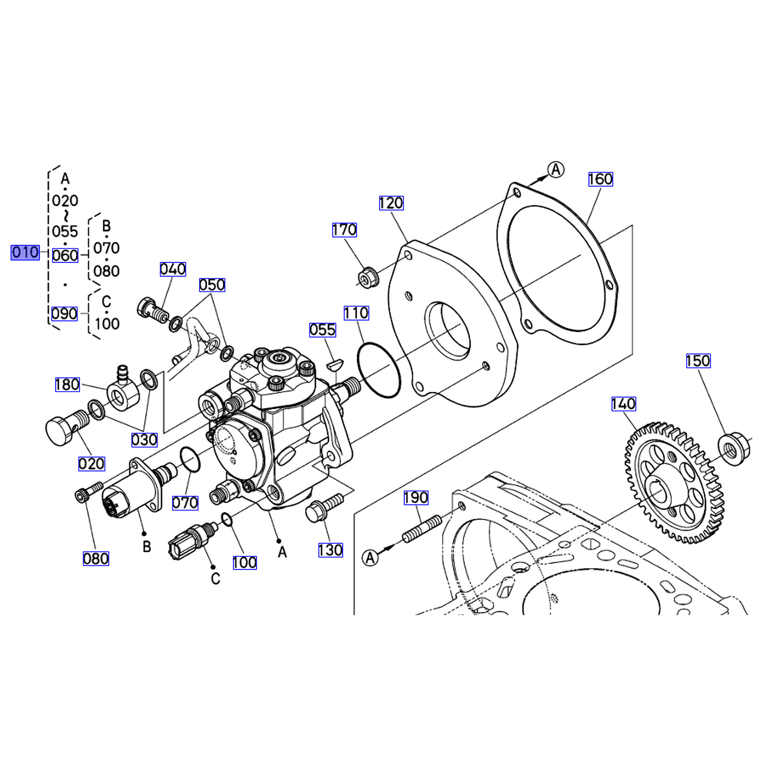 Czujnik pompy zasilającej M100-135GX,m4062,m4072,M5,M6,M7, M7060