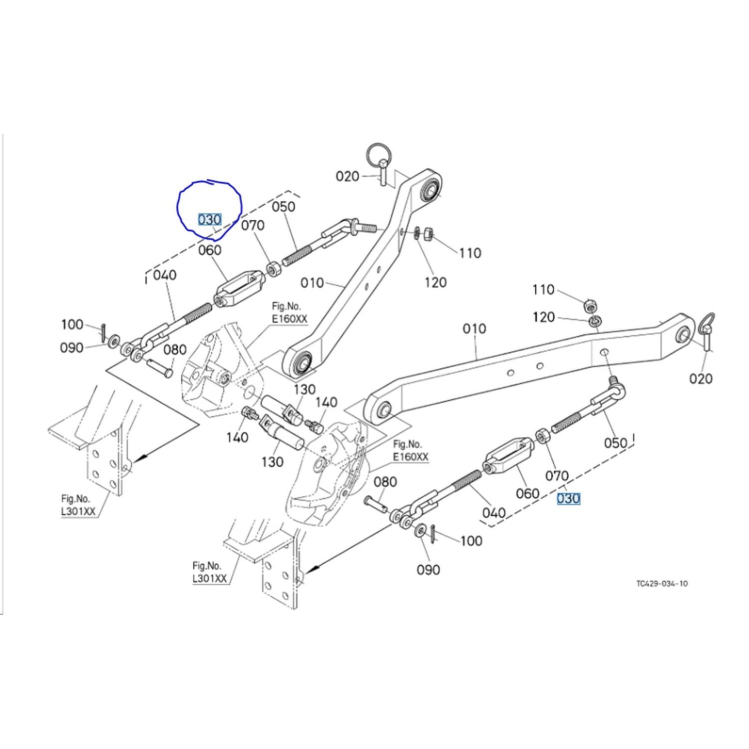 Stabilizator Cięgło dolne