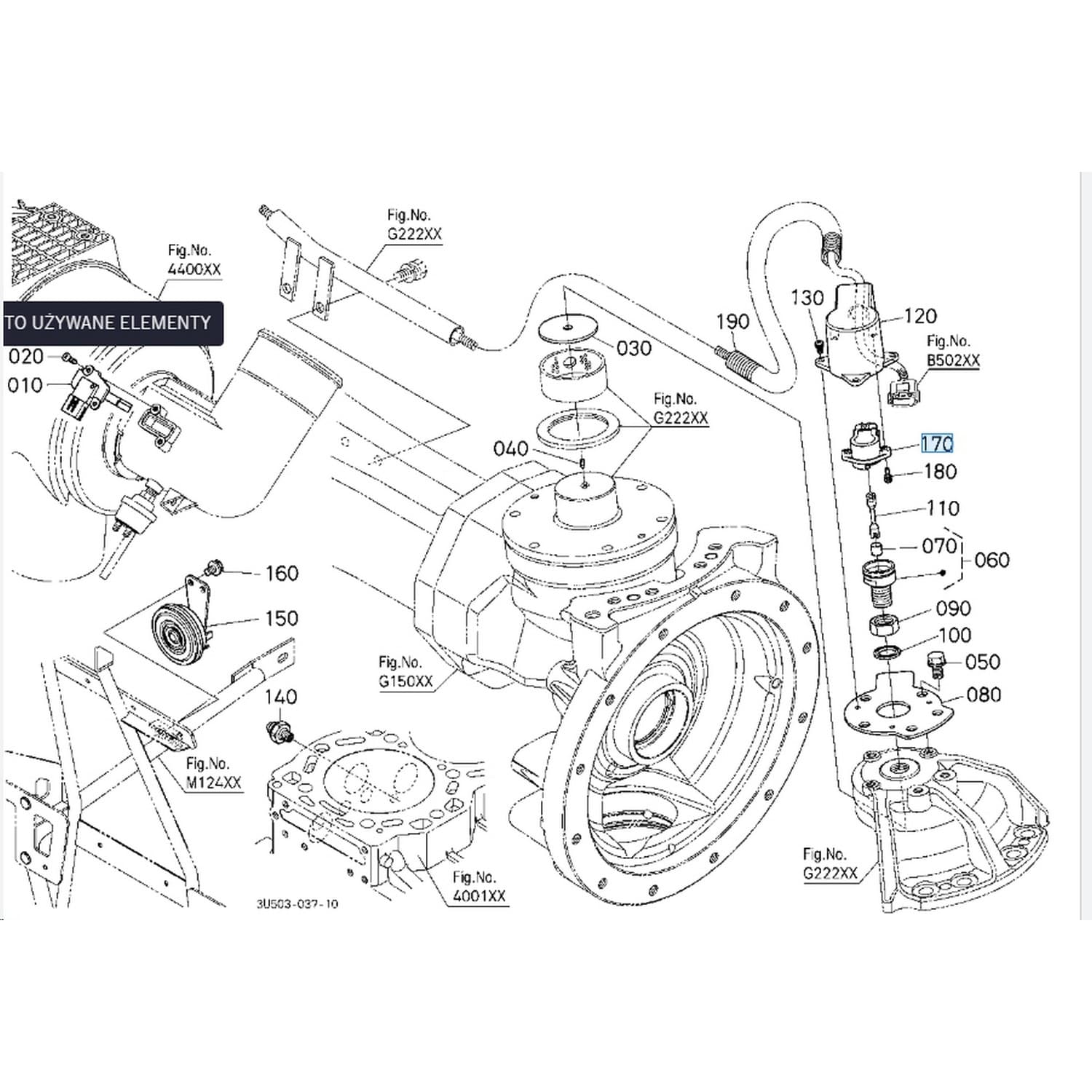 potencjometr skrętu przód kubota m6142