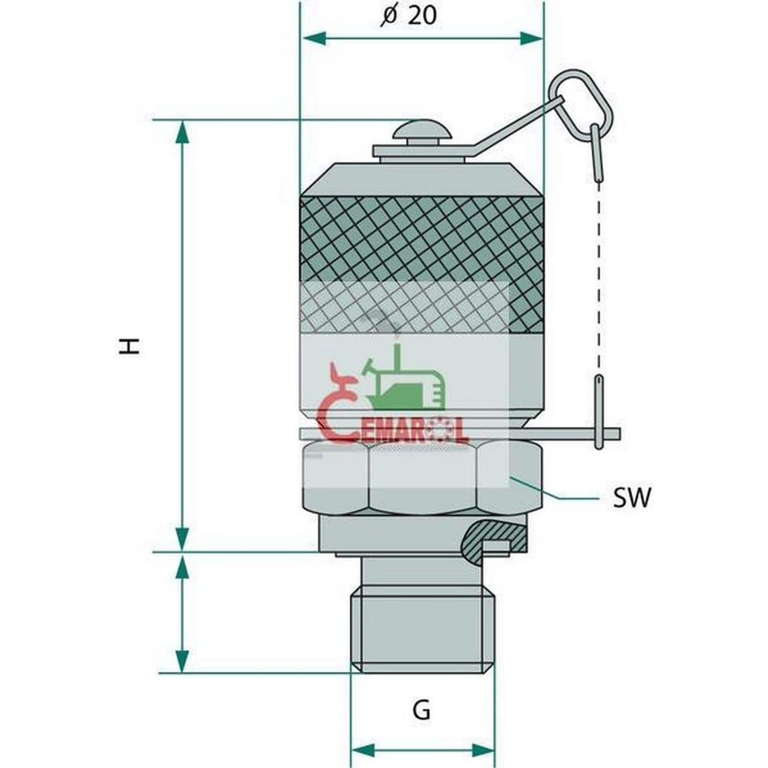 Korpus zł. hydr pomiarowe g3/8" wkręcane 85000033