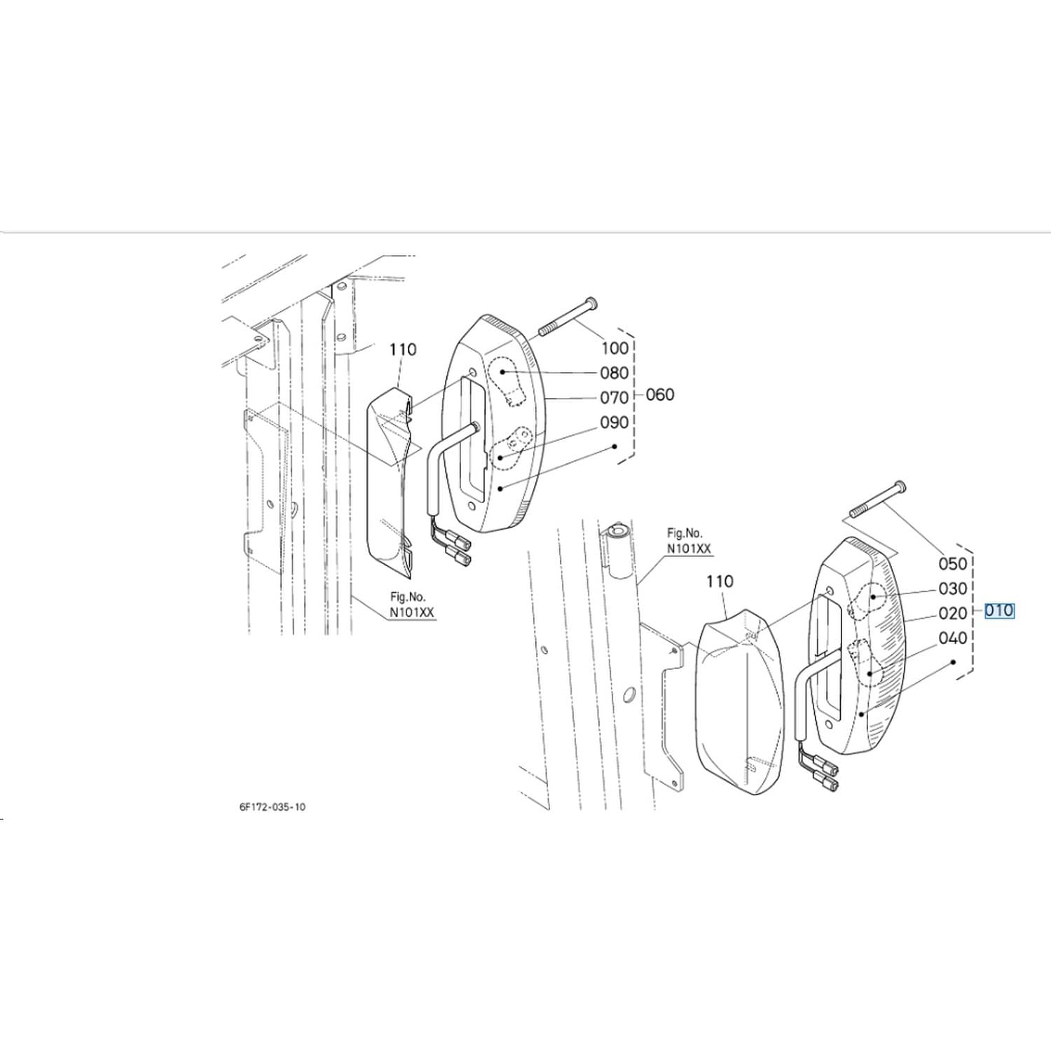 Lampa tylna Kubota lx-401c