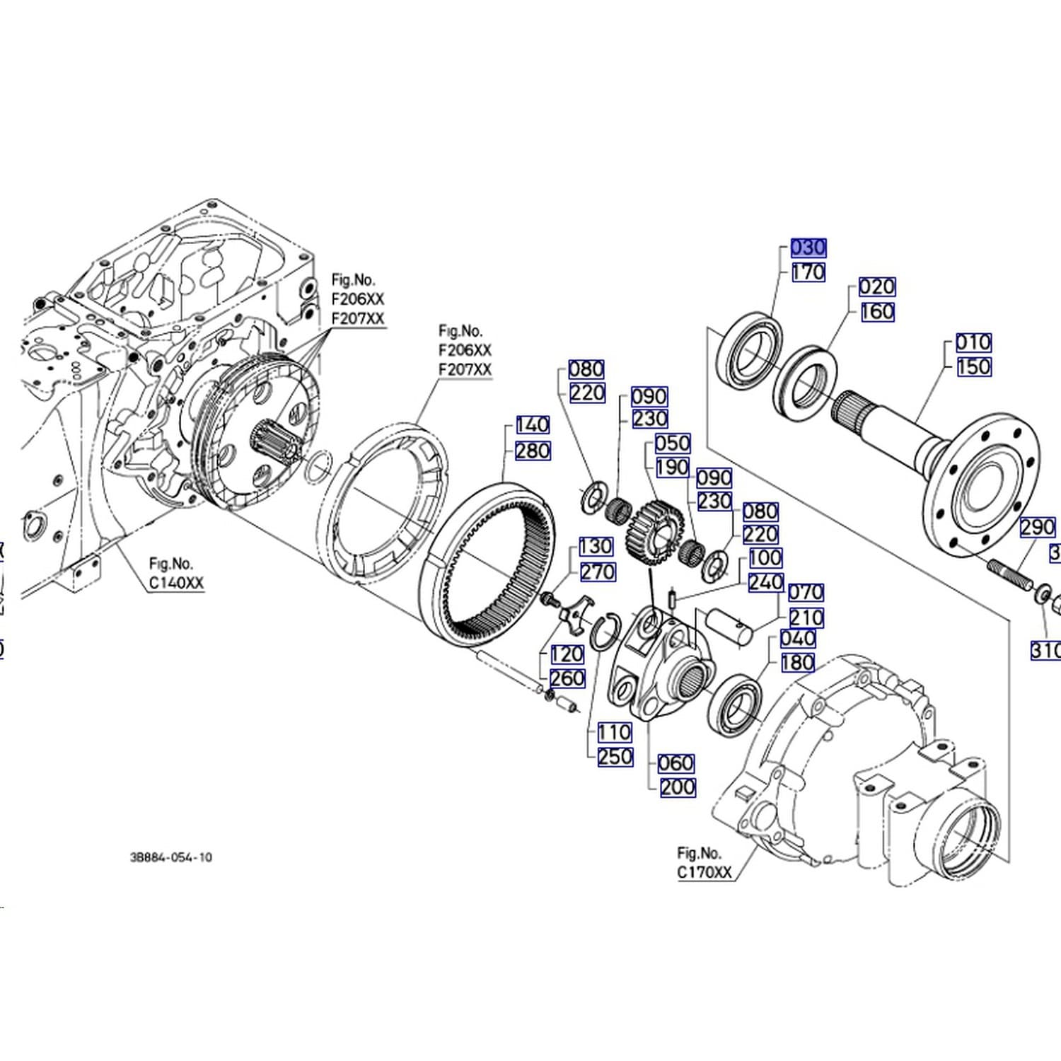Łożysko kulkowe -oś tylna M5091,M5101.M6040,M6060