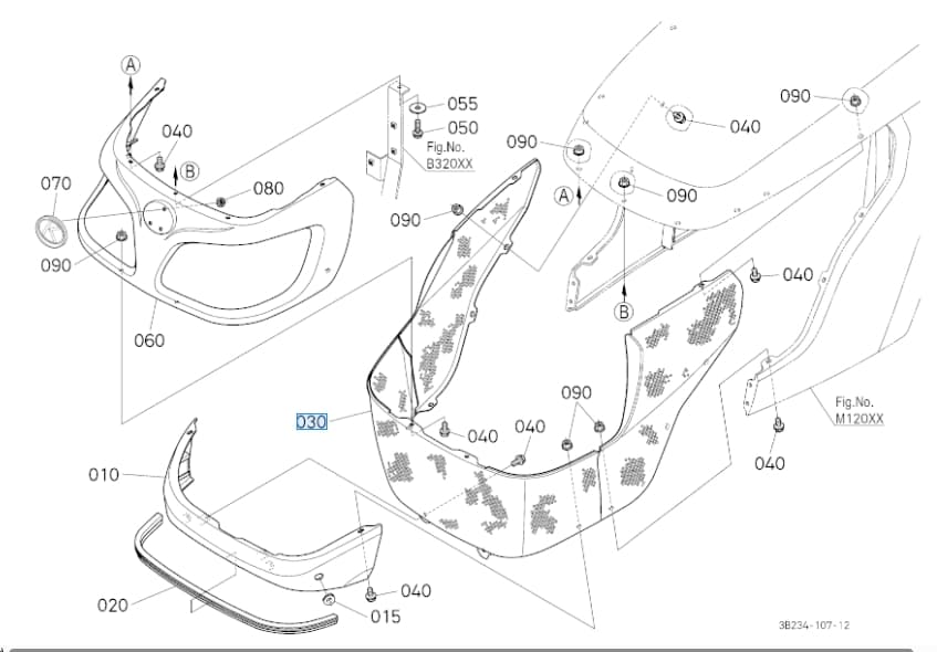 Przedni grill, M7060