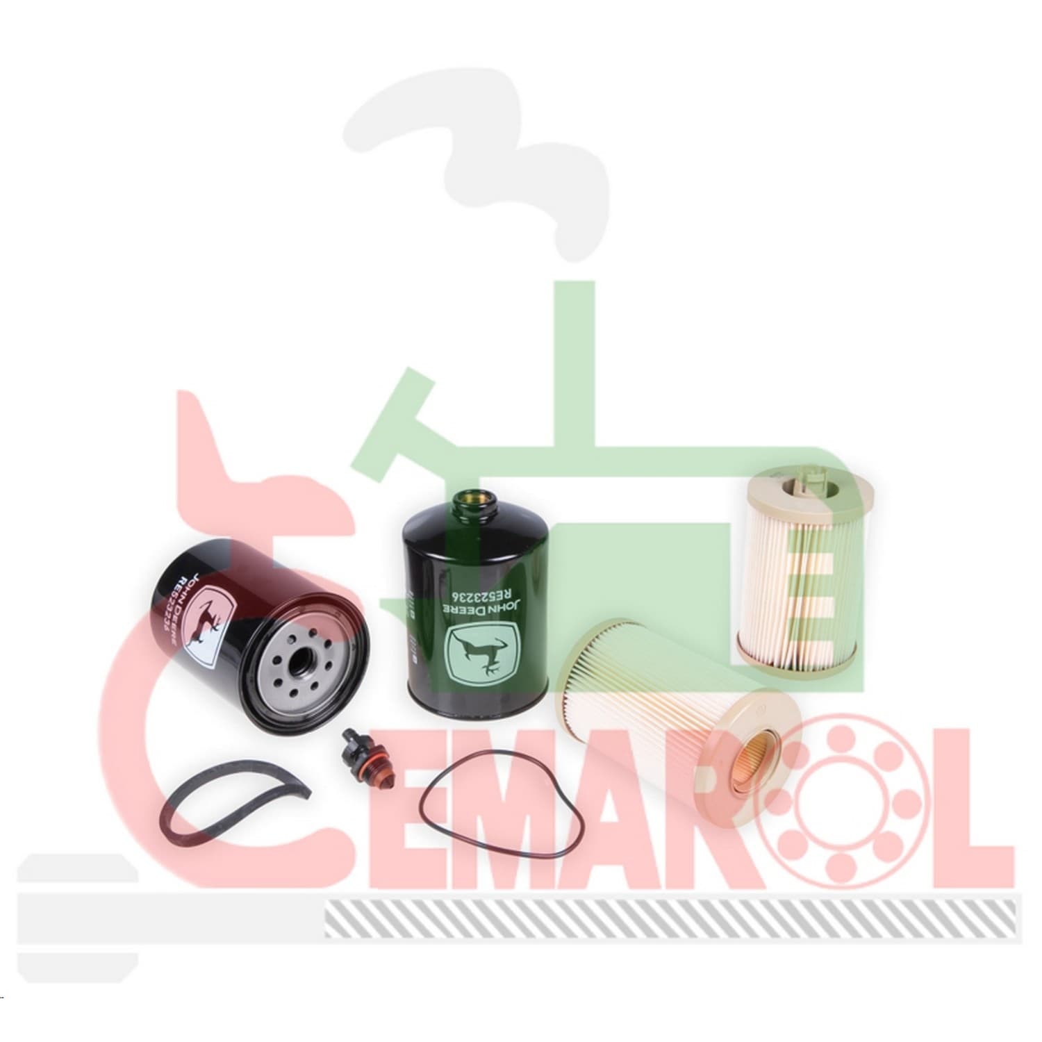 Zestaw filtrów paliwa do kombajnu (re523236, re520906)