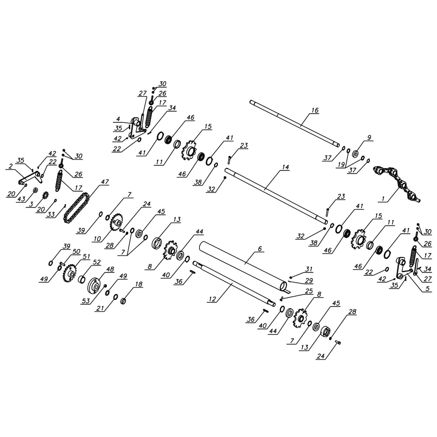 Łańcuch tylny 21 ogniw ca650  5595/033-01-301 (NW) 21 OGNIW Unia Famarol 