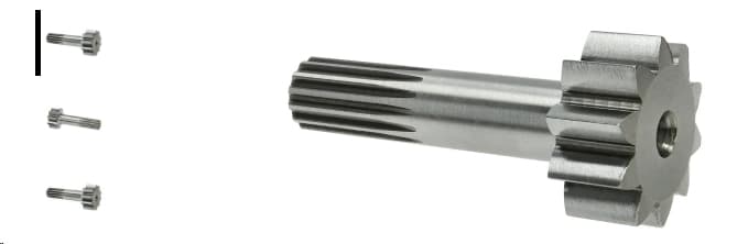 wałek silnika jazdy z kołem zęnatym na 10 zębów wpust 14 dł. 62mm et18