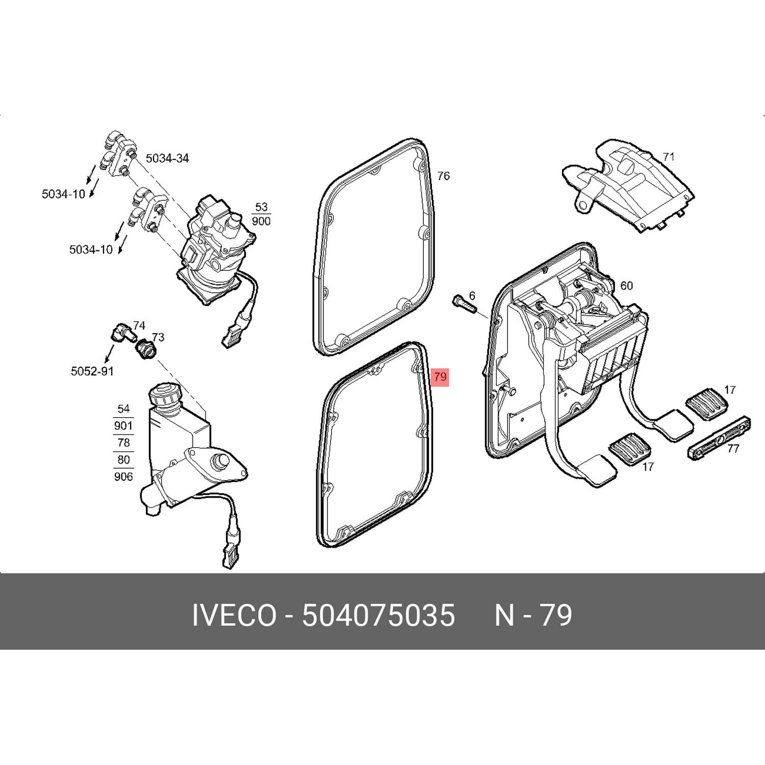 Uszczelka IVECO  504075035