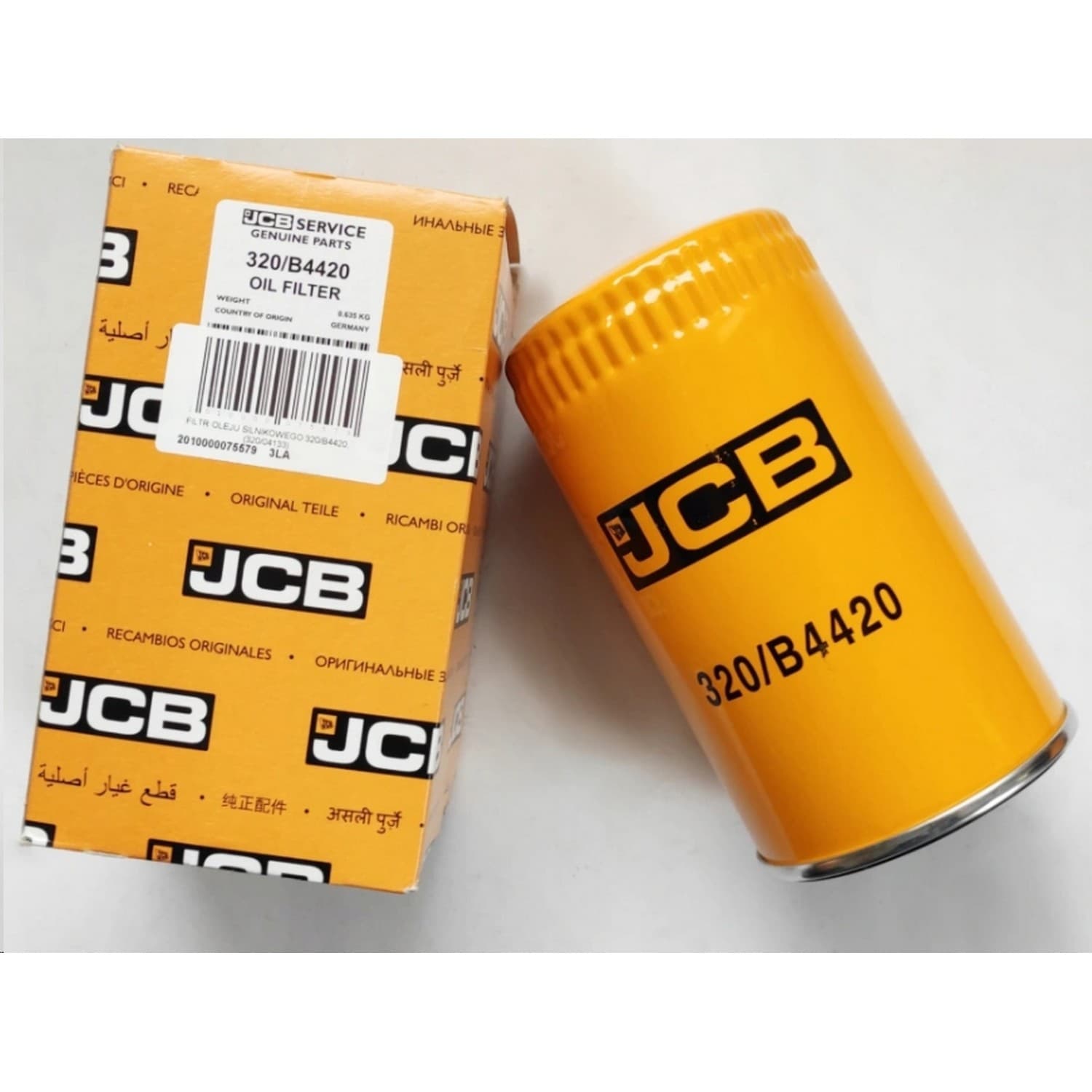 Filtr oleju silnika jcb