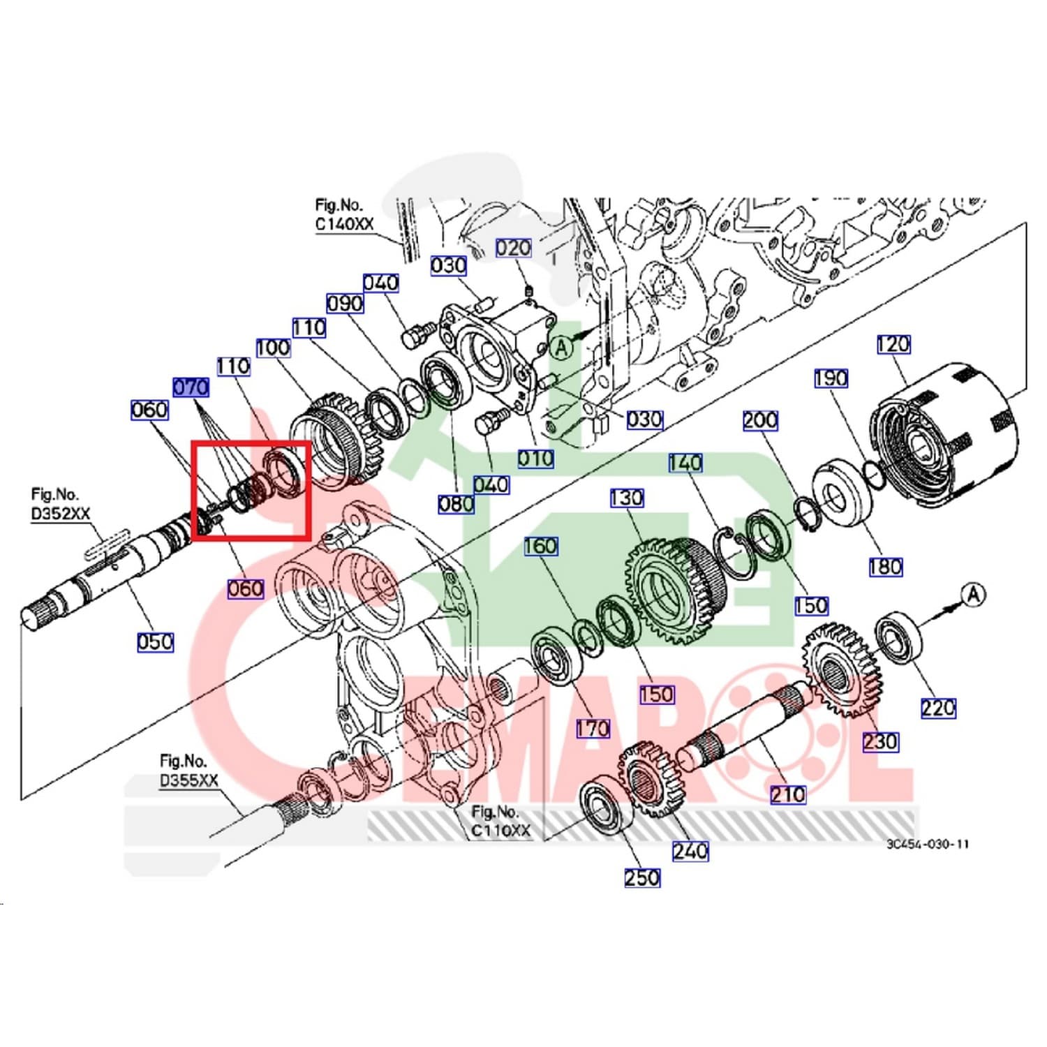 Oring, M7060 Kubota