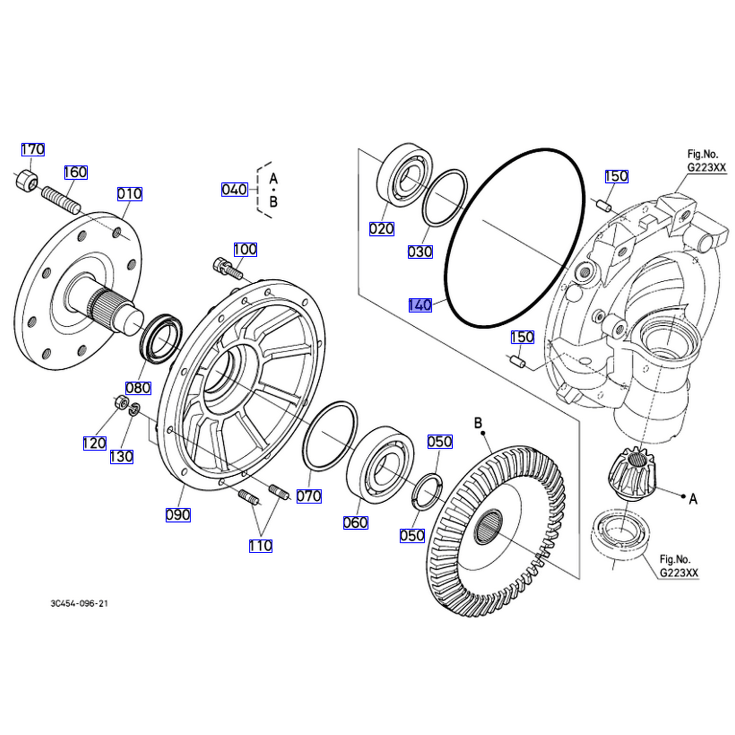 Oring przedni most, M7060