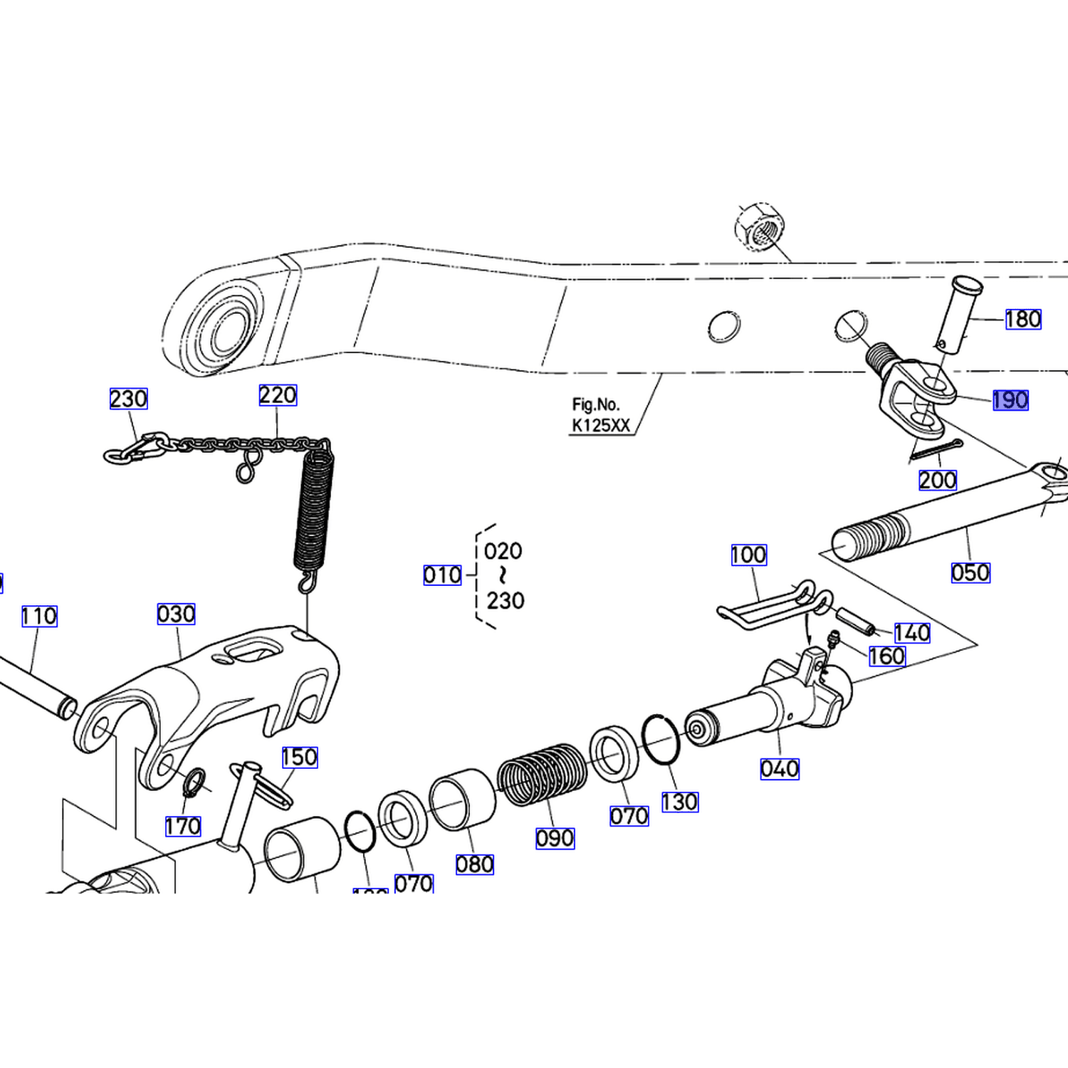 Stabilizator tylnego zaczepu m6,m7