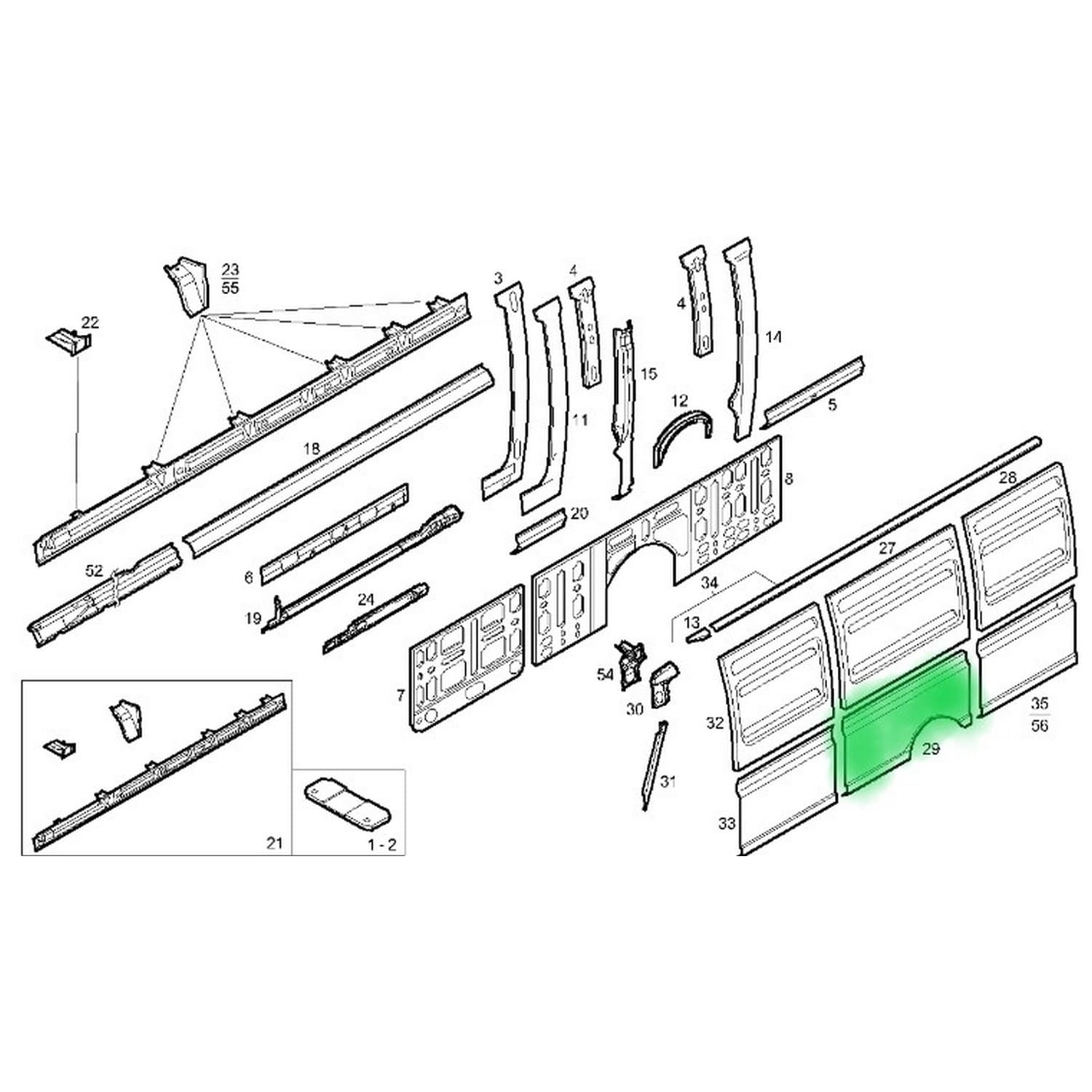 99489845 IVECO SCIANA BOCZNA STRONA LEWA